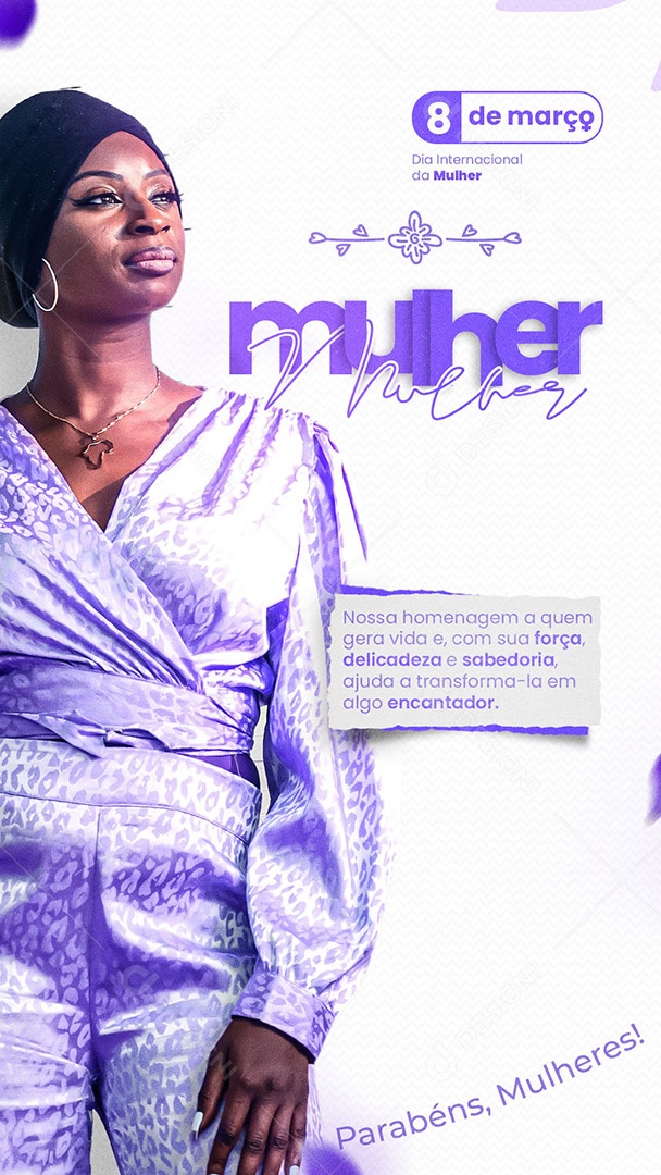 Story Dia Internacional da Mulher 08 de Março Social Media PSD Editável