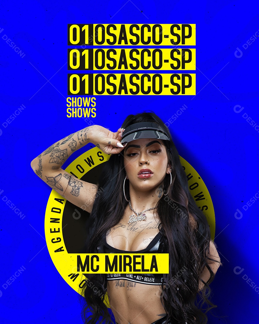 Agenda De Shows Mc Mirella Flyer Social Media PSD Editável