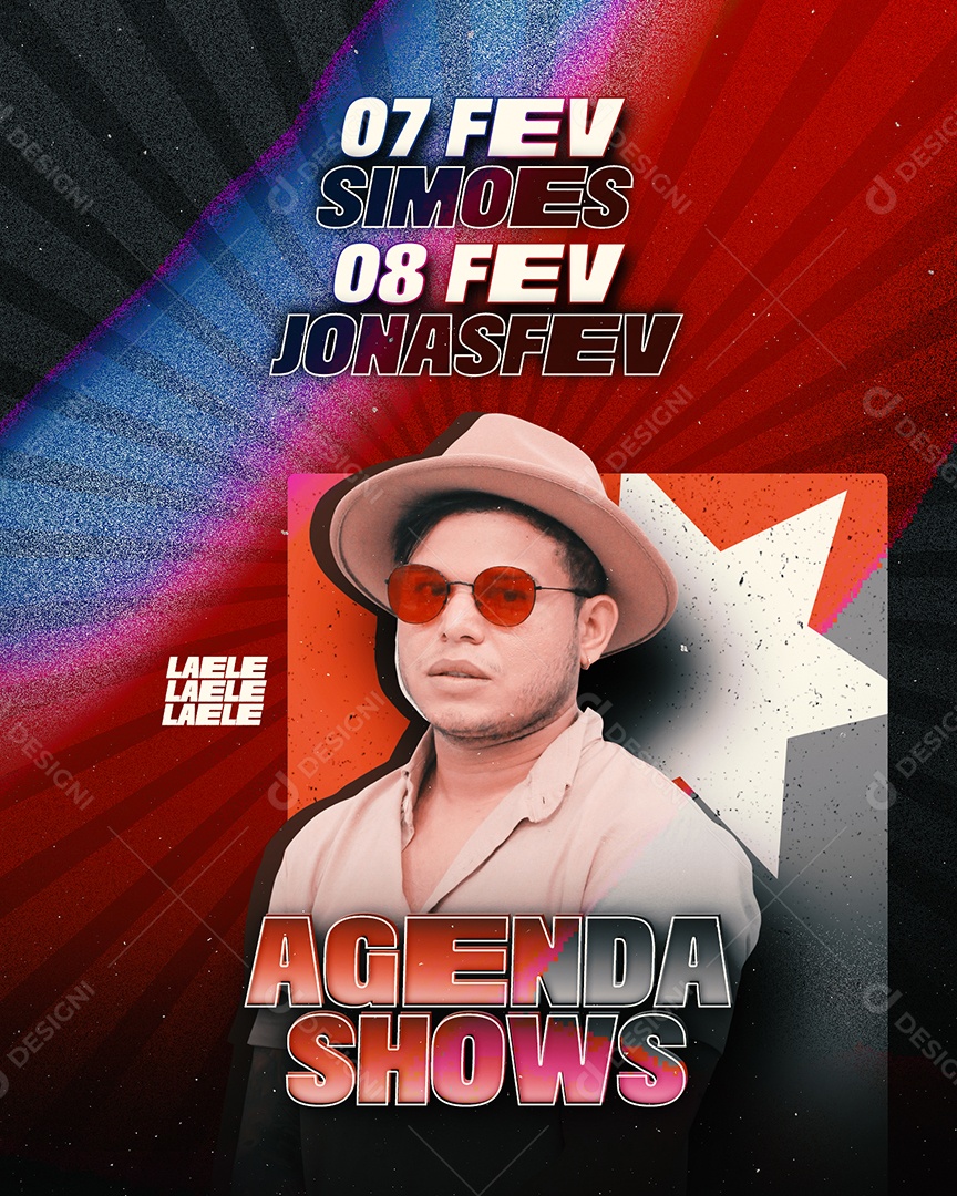 Agenda Shows Tierry La Ele Flyer Socia Media PSD Editável