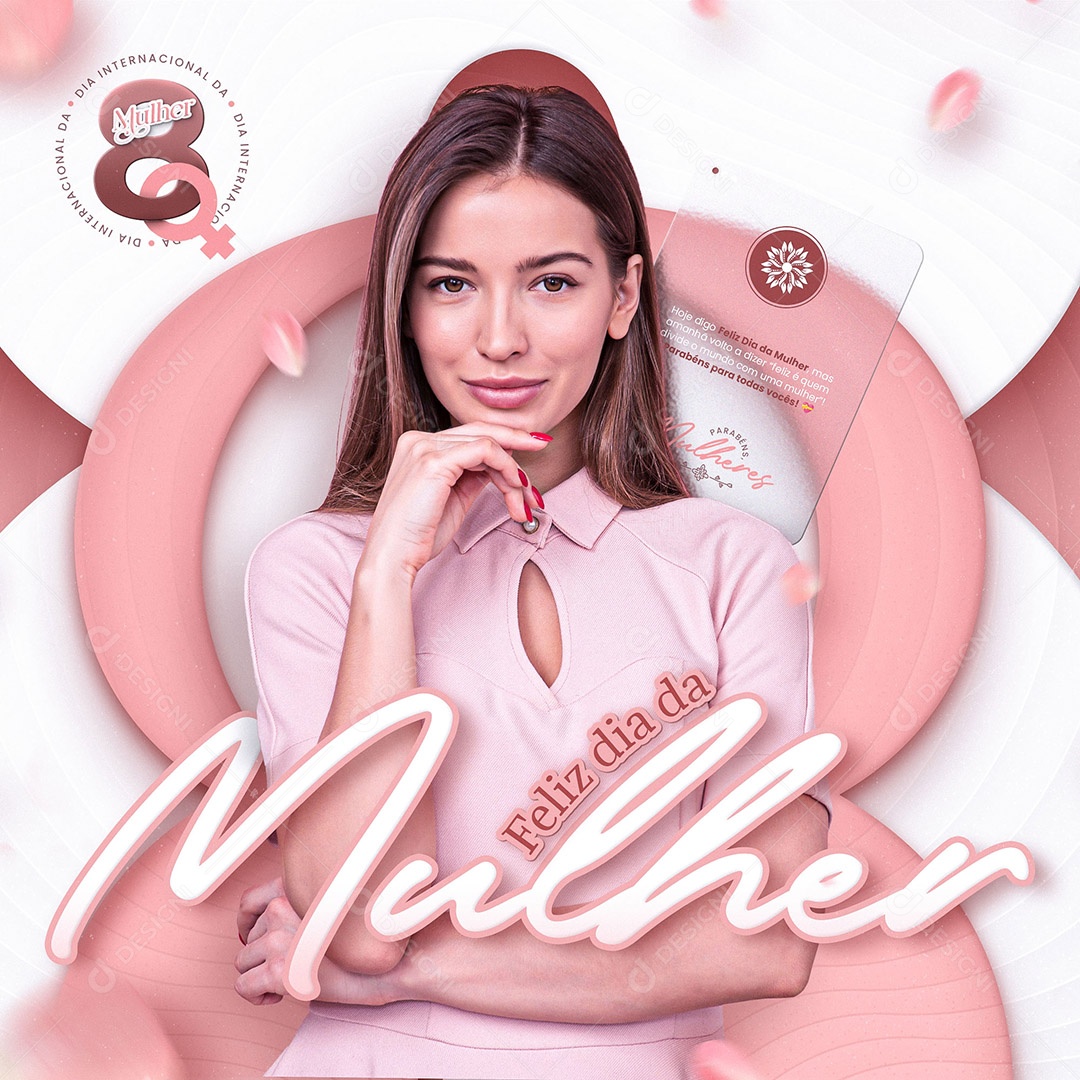 Dia Internacional da Mulher 08 de Março Social Media PSD Editável