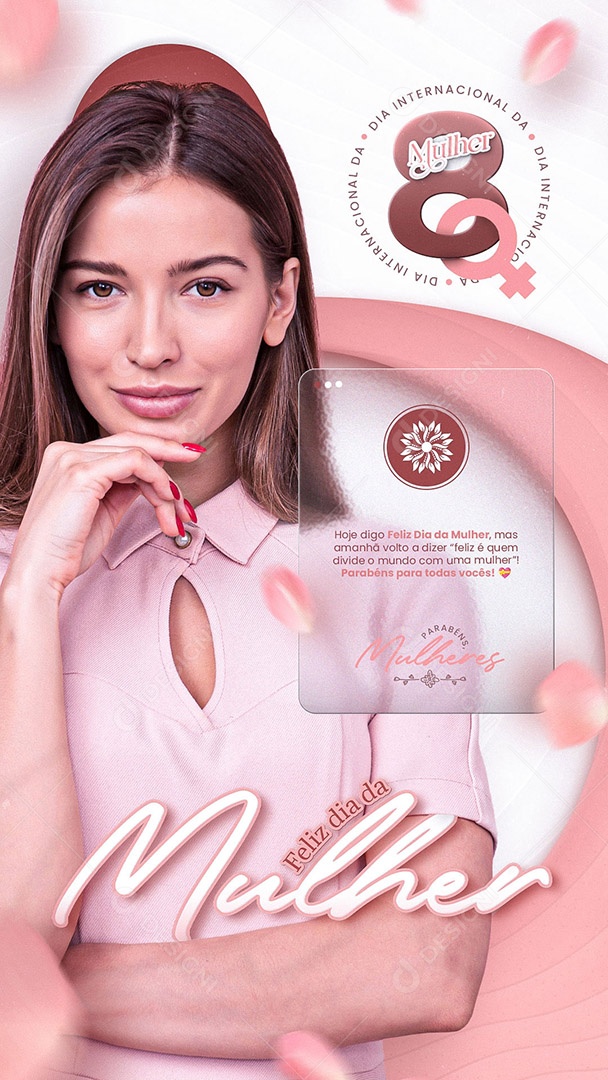 Story Dia Internacional da Mulher 08 de Março Social Media PSD Editável