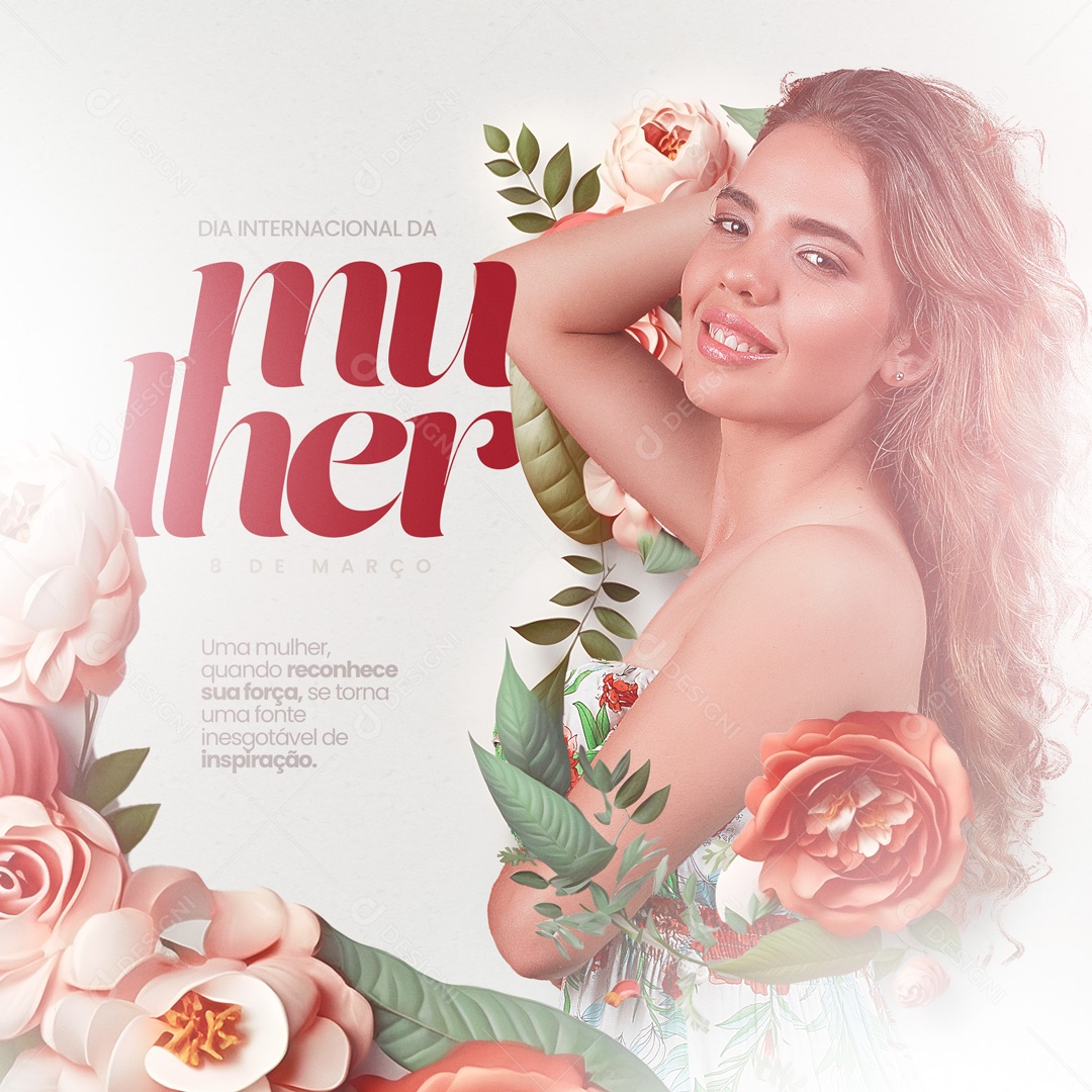 Dia Internacional da Mulher 8 De Março Social Media PSD Editável