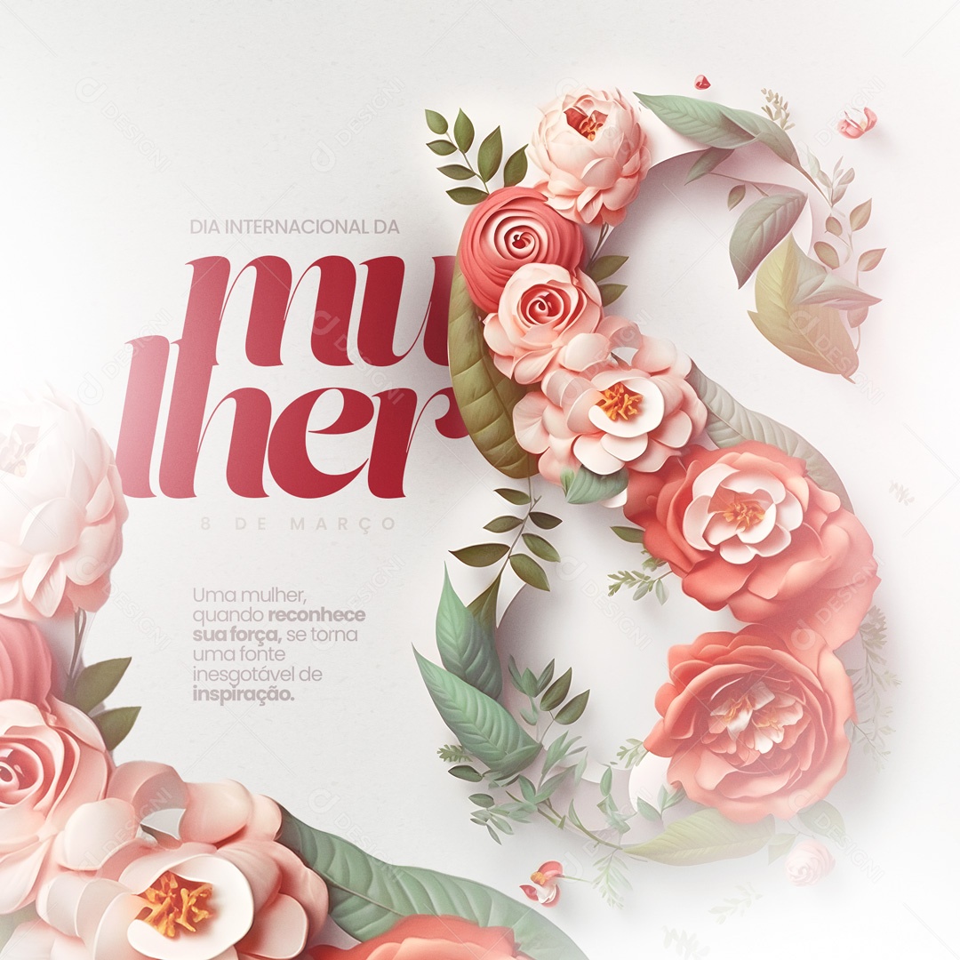 Dia Internacional da Mulher 8 De Março Social Media PSD Editável