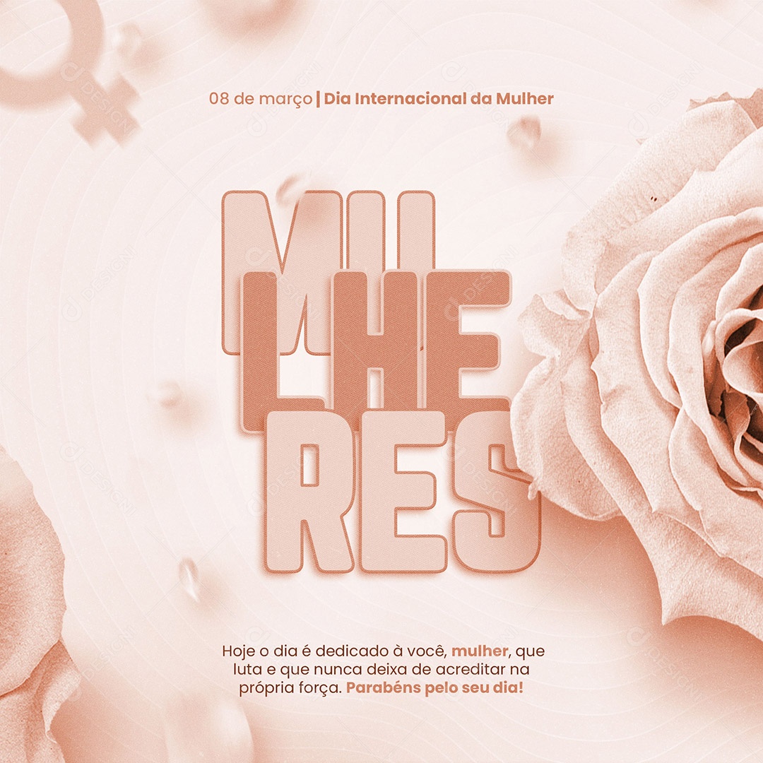 Dia Internacional da Mulher 08 de Março Social Media PSD Editável