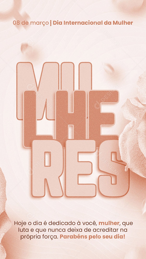 Story Dia Internacional da Mulher 08 de Março Social Media PSD Editável