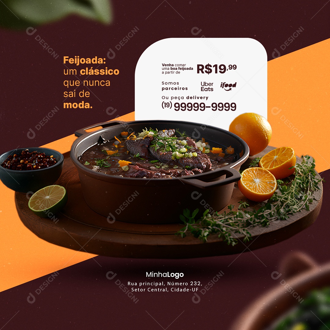 Feijoada Um Clássico Que Nunca Sai De Moda 19,99 Social Media PSD Editável