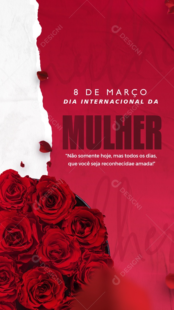 Story Dia Internacional da Mulher 8 De Março Social Media PSD Editável