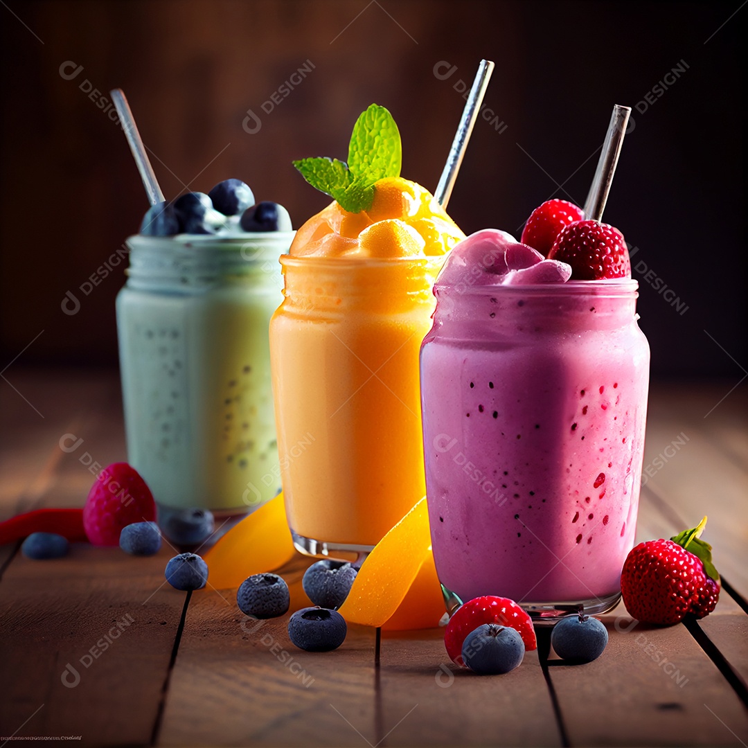 Delicioso smoothie de frutas