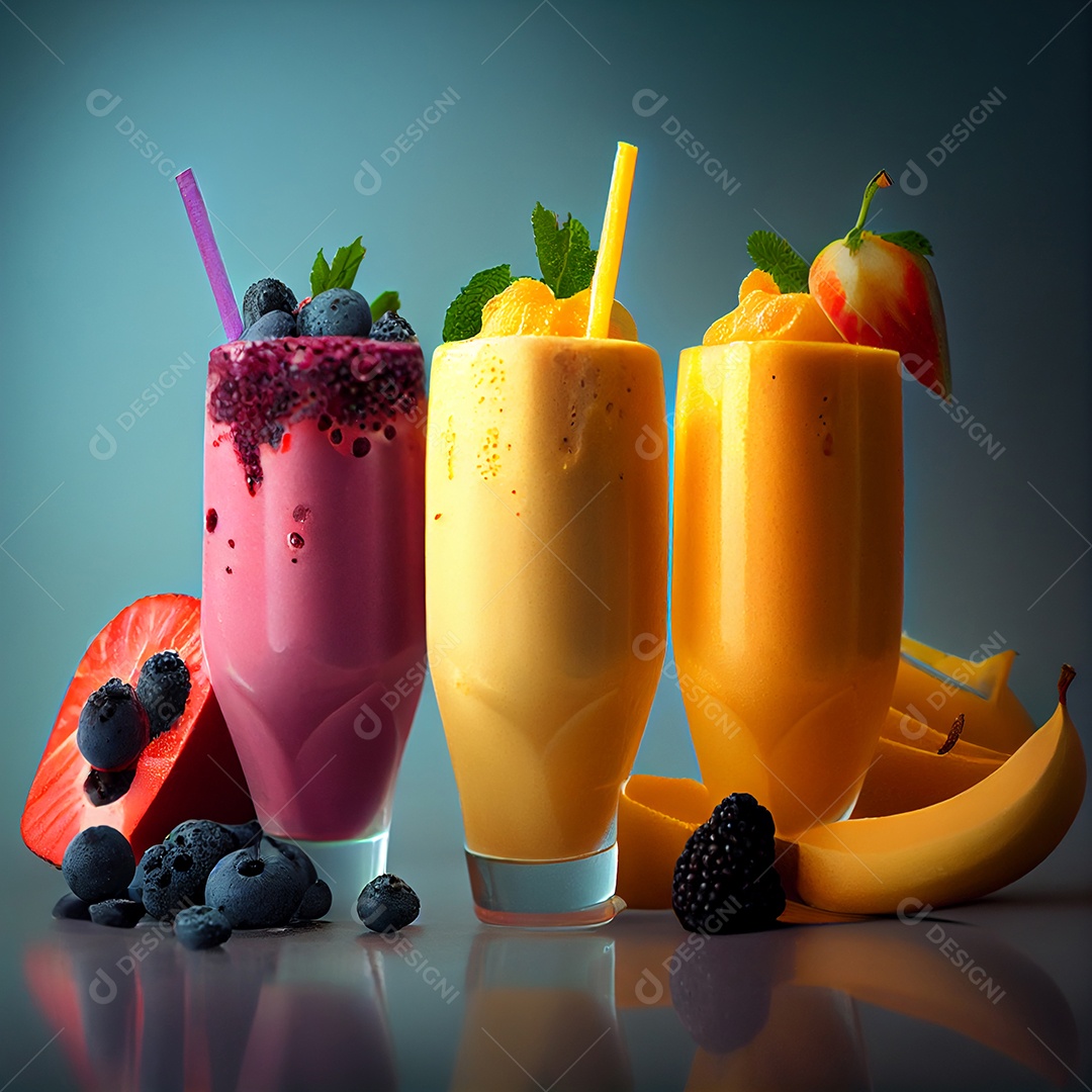 Delicioso smoothie de frutas