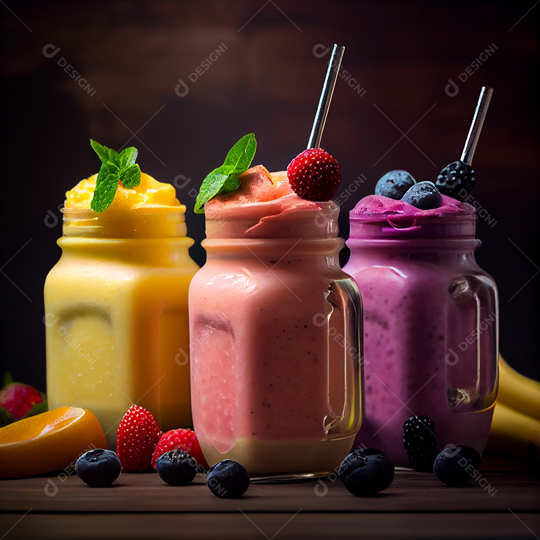 Delicioso smoothie de frutas