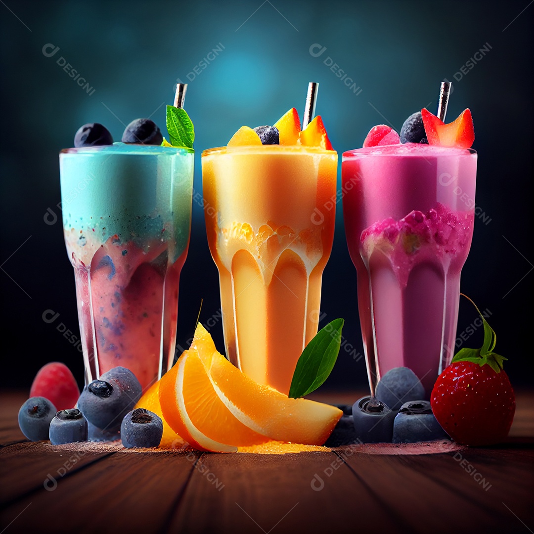 Delicioso smoothie de frutas