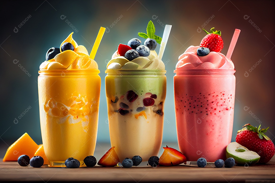 Deliciosos smoothies de frutas