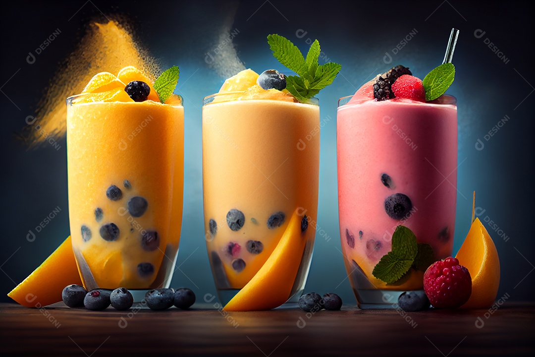 Deliciosos smoothies de frutas