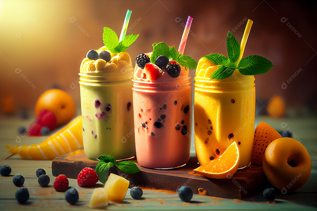 Deliciosos smoothies de frutas