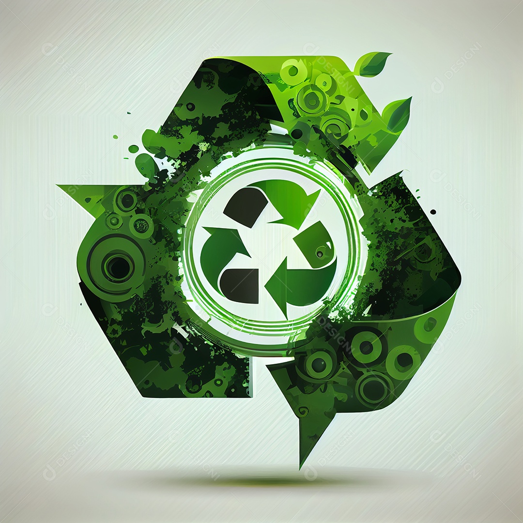 Símbolo verde de reciclar