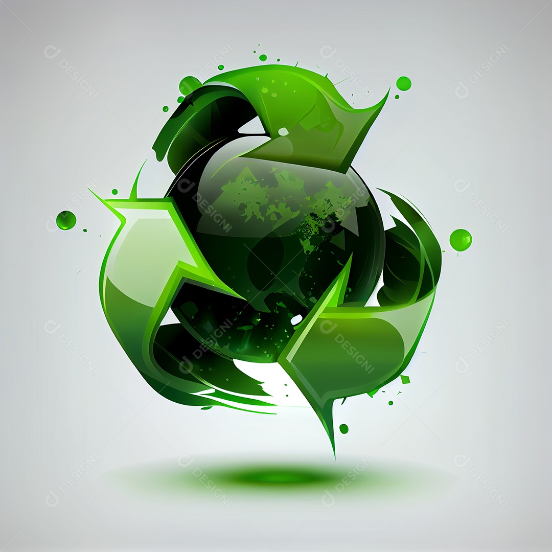 Símbolo verde de reciclar