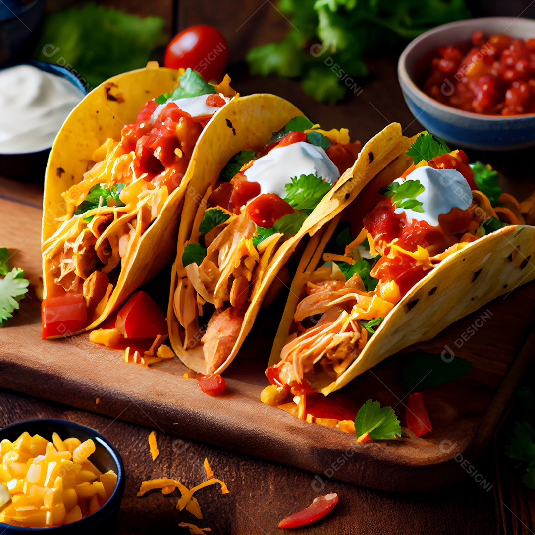 Deliciosos tacos recheados