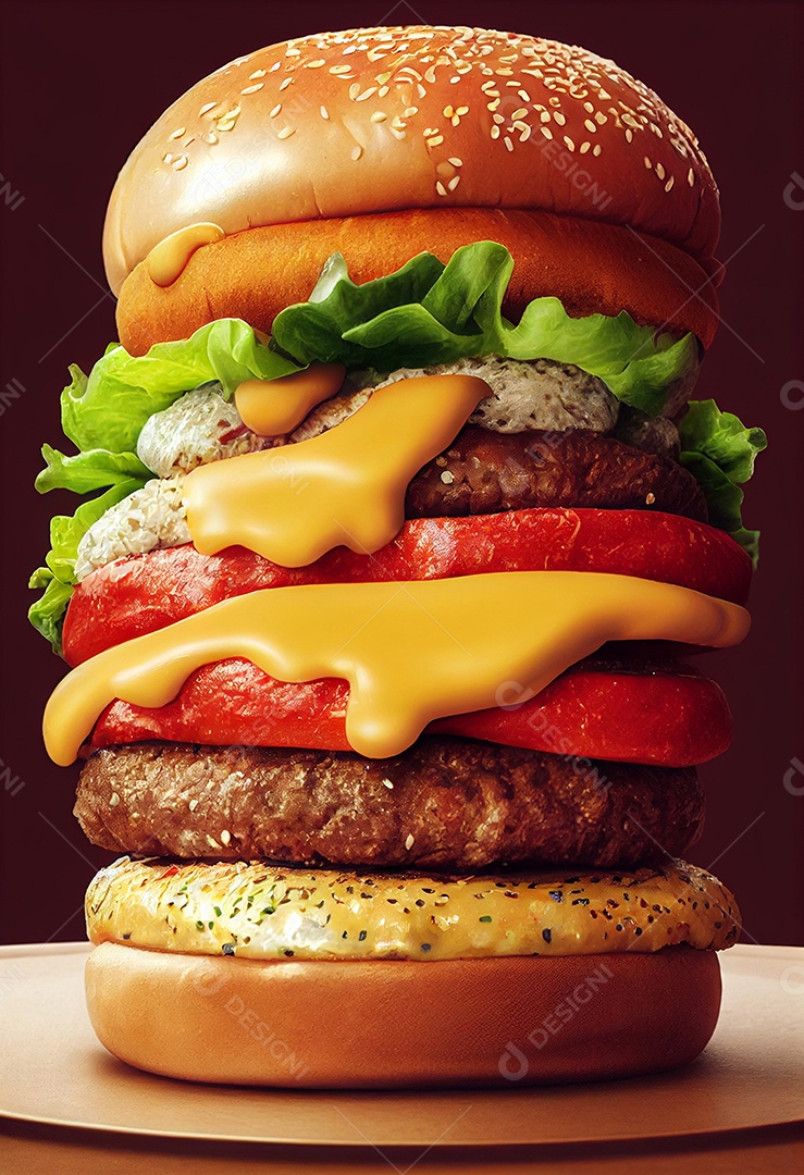 Deliciosos hambúrguer realista