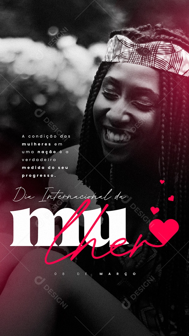 Story Dia Internacional da Mulher 8 de Março Social Media PSD Editável