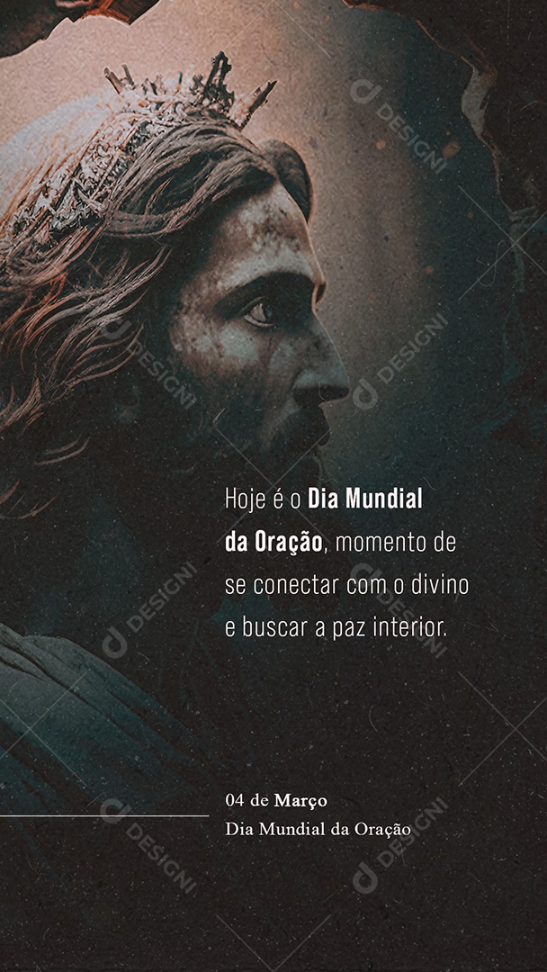 Story Dia Mundial da Oração 4 de Março Social Media PSD Editável