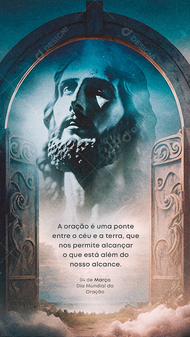 Story A Oração é Uma Ponte Entre o Céu e a Terra Dia Mundial da Oração Socia Media PSD Editável