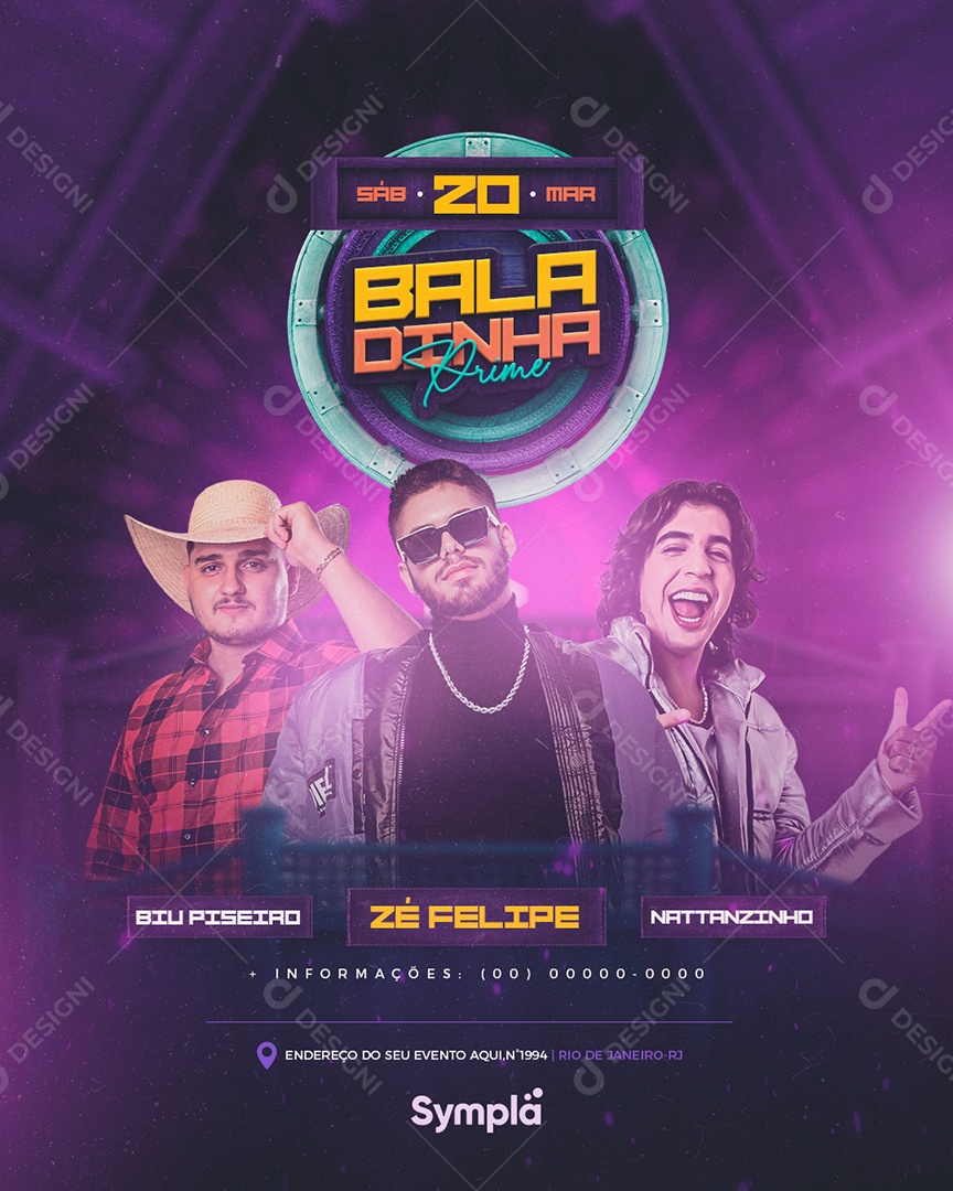 Flyer Baladinha Prime Social Media PSD Editável