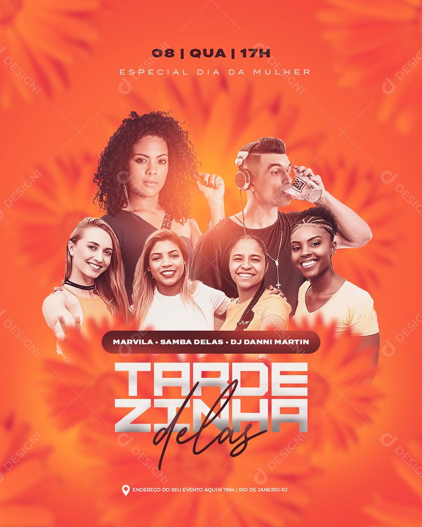 Flyer Tardezinha Delas Social Media PSD Editável