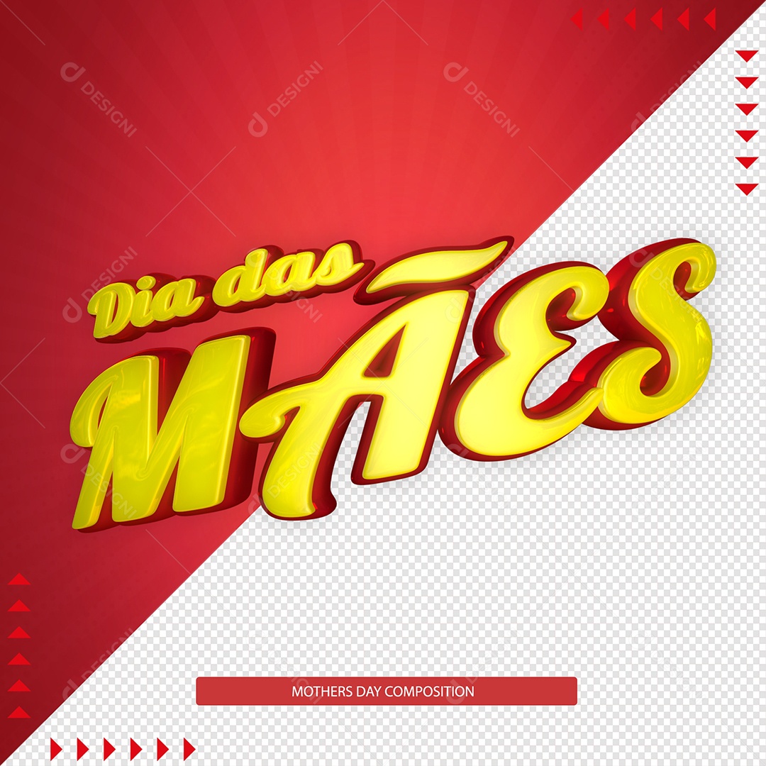 Selo 3D Para Composição Dia Das Mães PSD