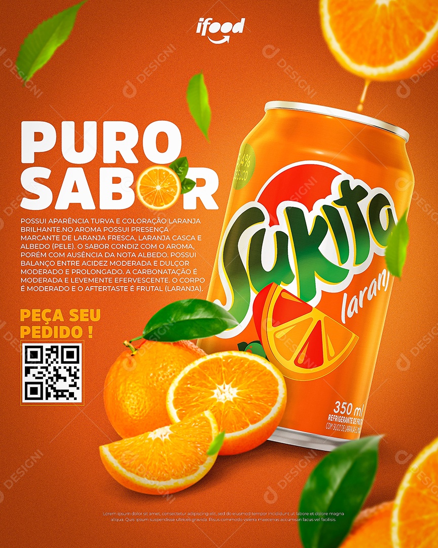Sukita Laranja Puro Sabor Social Media PSD Editável