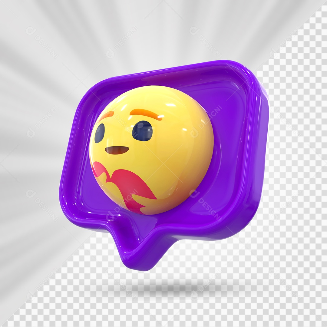 Emoji Roxo Feliz E Abraçando O Coração Elemento 3D PSD