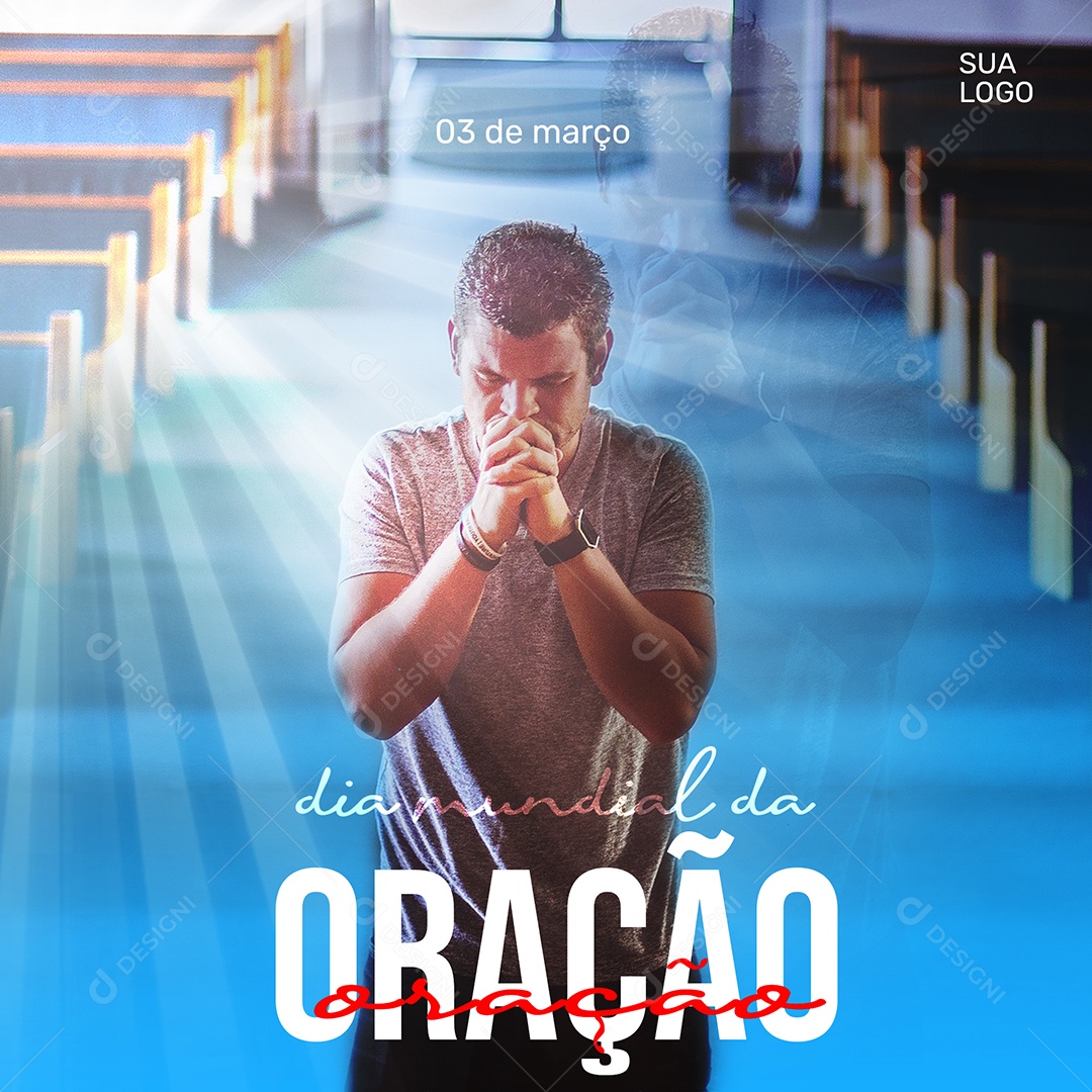 Dia Mundial da Oração 4 de Março Social Media PSD Editável