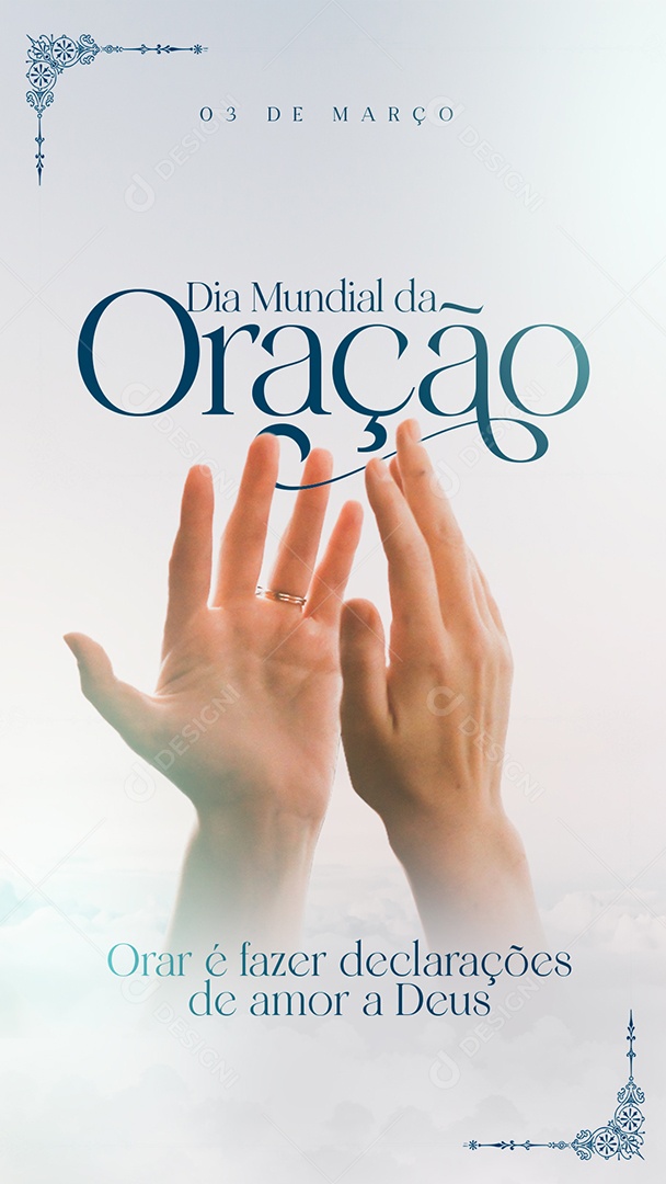 Story Dia Mundial da Oração 3 de Março Social Media PSD Editável