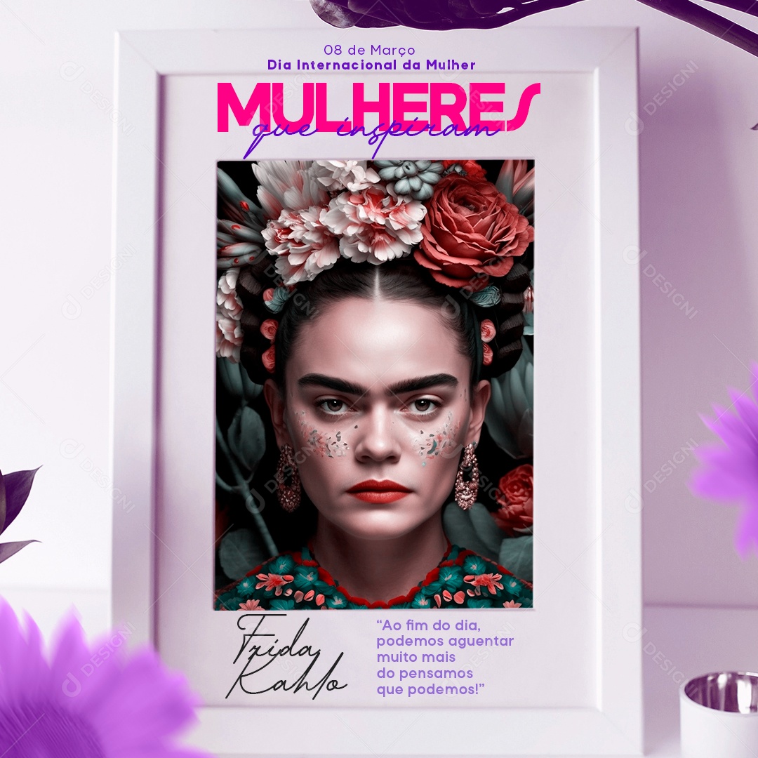 Dia Internacional da Mulher 8 de Março Social Media PSD Editável