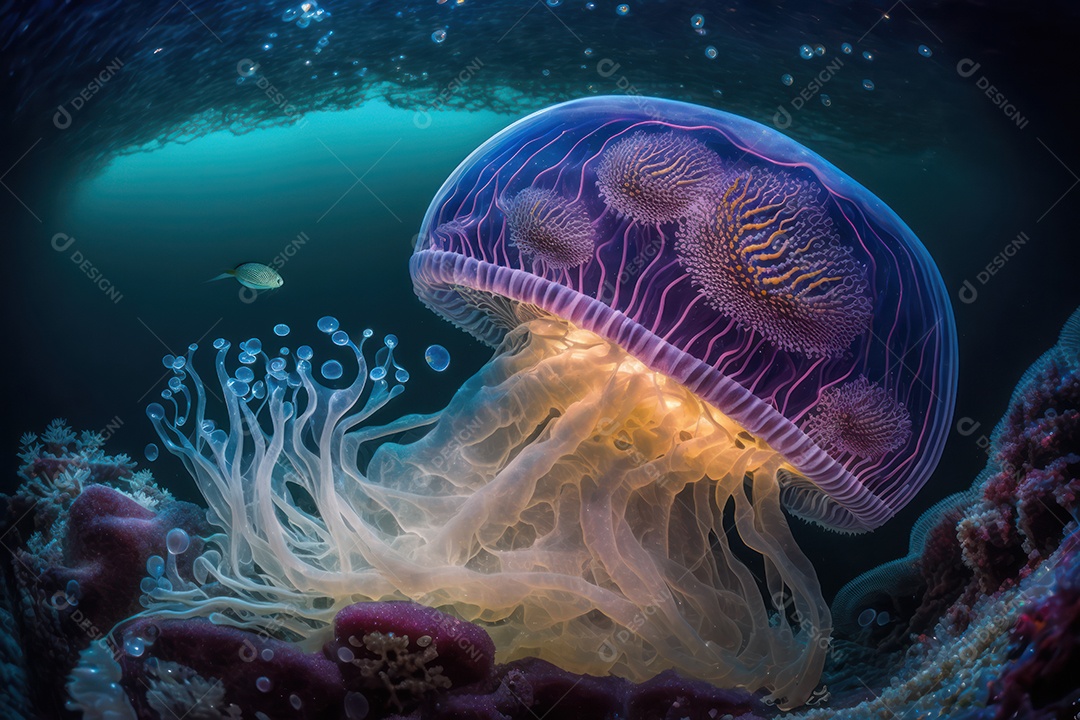 Belos corais marinhos hermatípicos brancos elaborados de várias espécies no fundo do mar