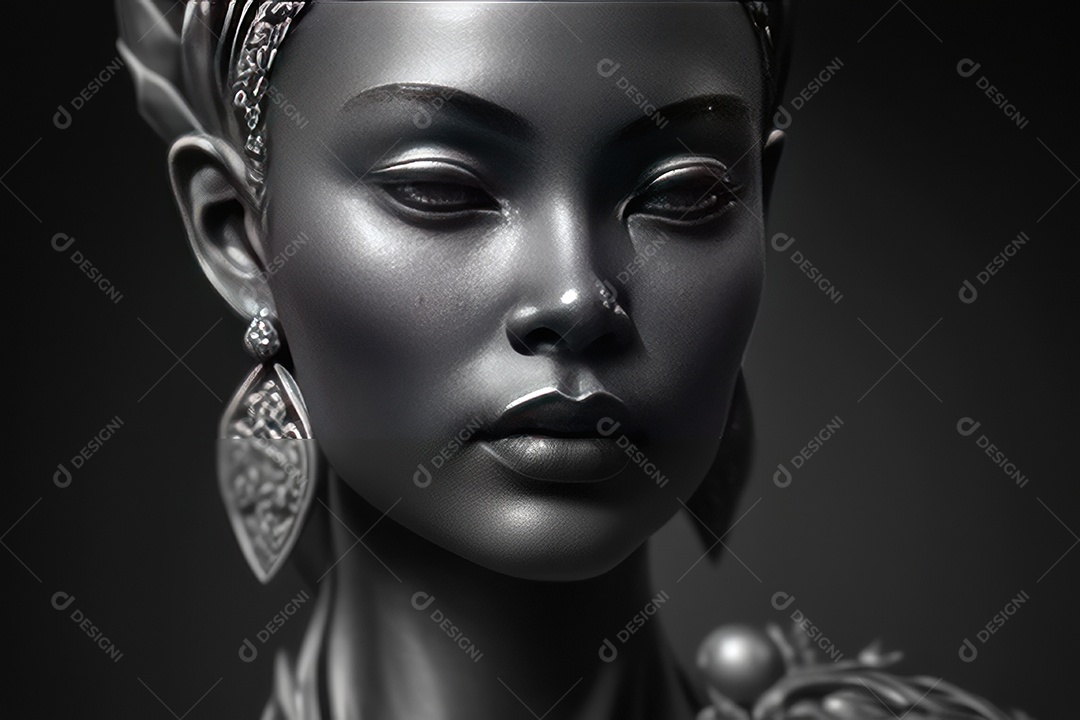 Linda escultura de buda sobre fundo isolado.