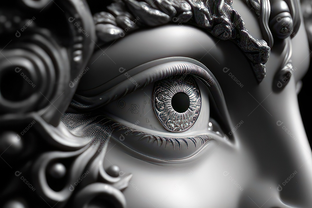 Linda escultura de buda sobre fundo isolado.