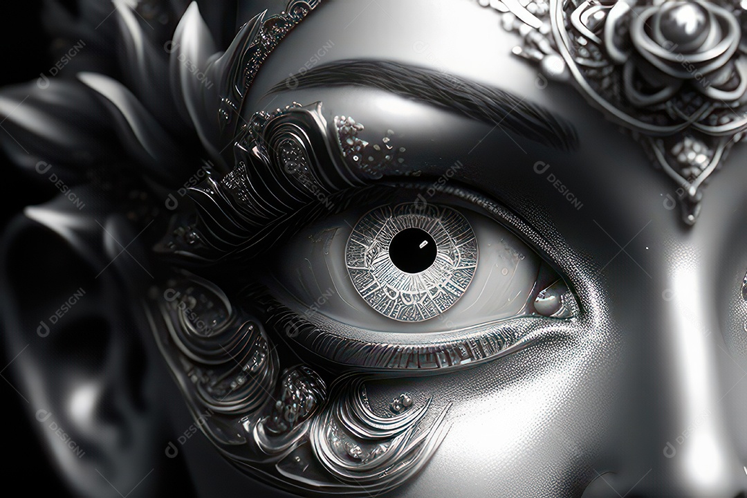 Linda escultura de buda sobre fundo isolado.