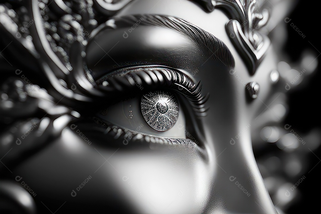 Linda escultura de buda sobre fundo isolado.