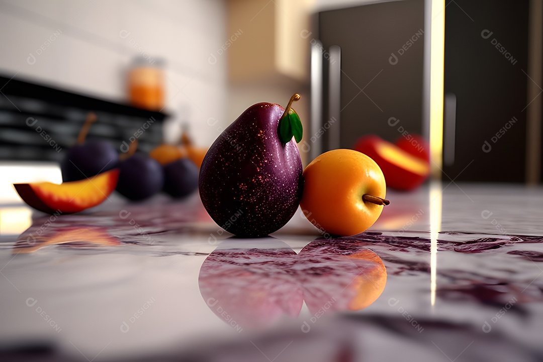 Frutas deliciosas frescas sobre fundo isolado