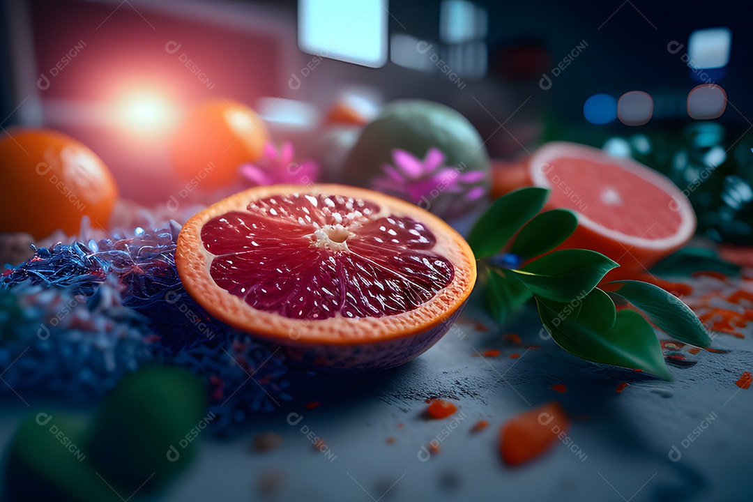 Frutas deliciosas frescas sobre fundo isolado