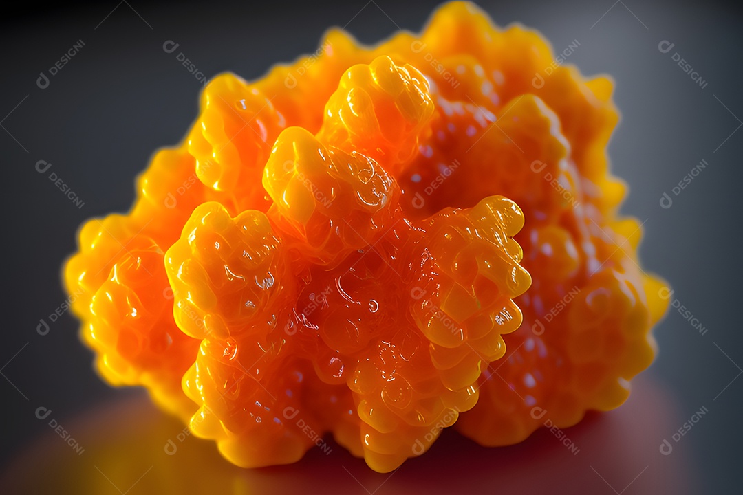 Bala de goma sobre uma mesa em um fundo isolado