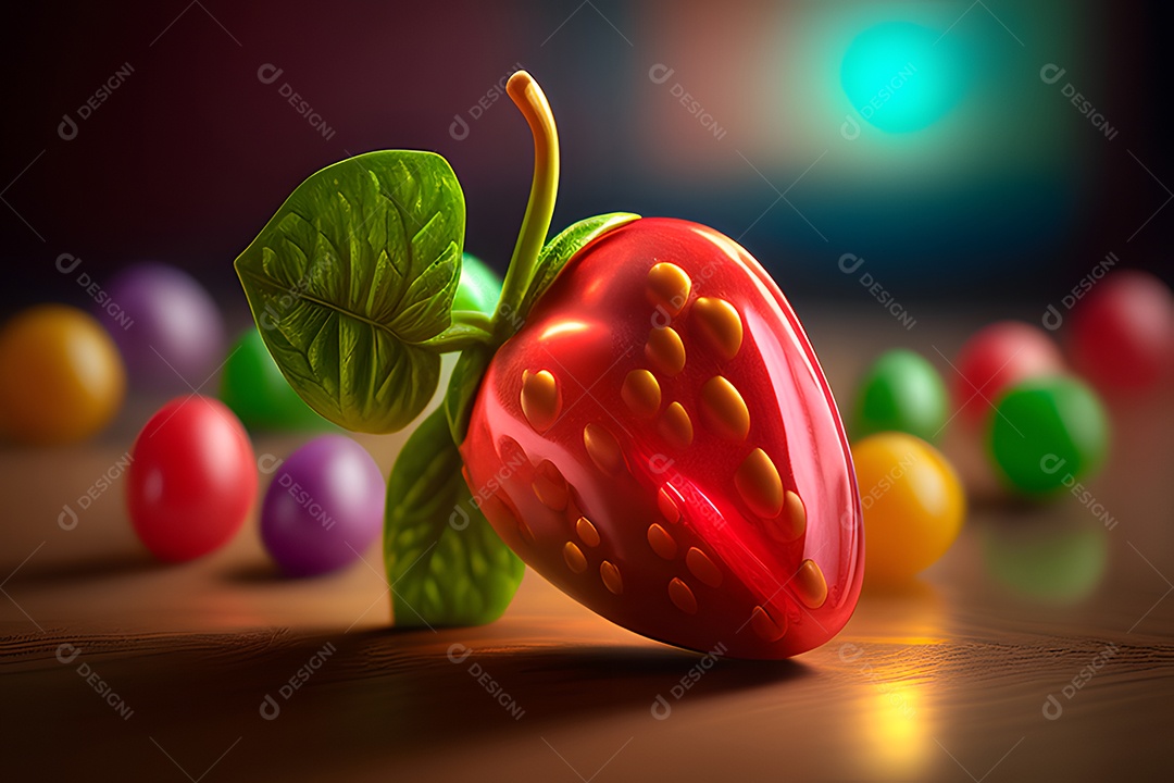 Bala de goma sobre uma mesa em um fundo isolado