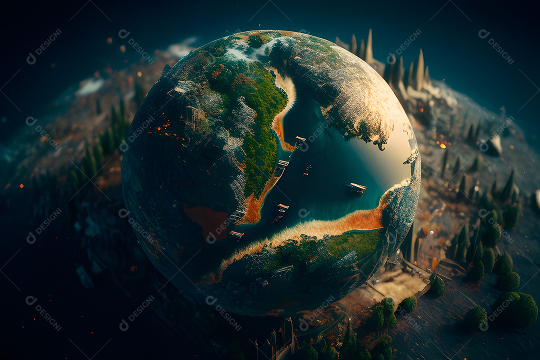 Planeta terra Dia Mundial do Meio Ambiente