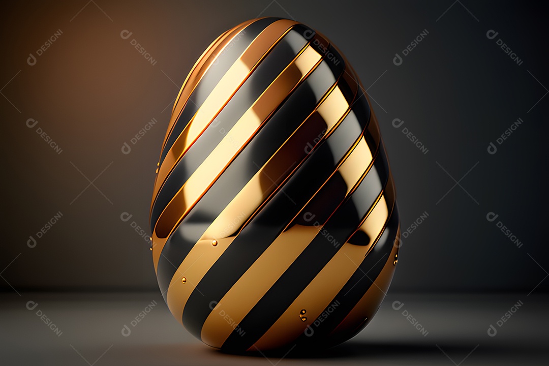 Ovo da páscoa colorido sobre uma mesa