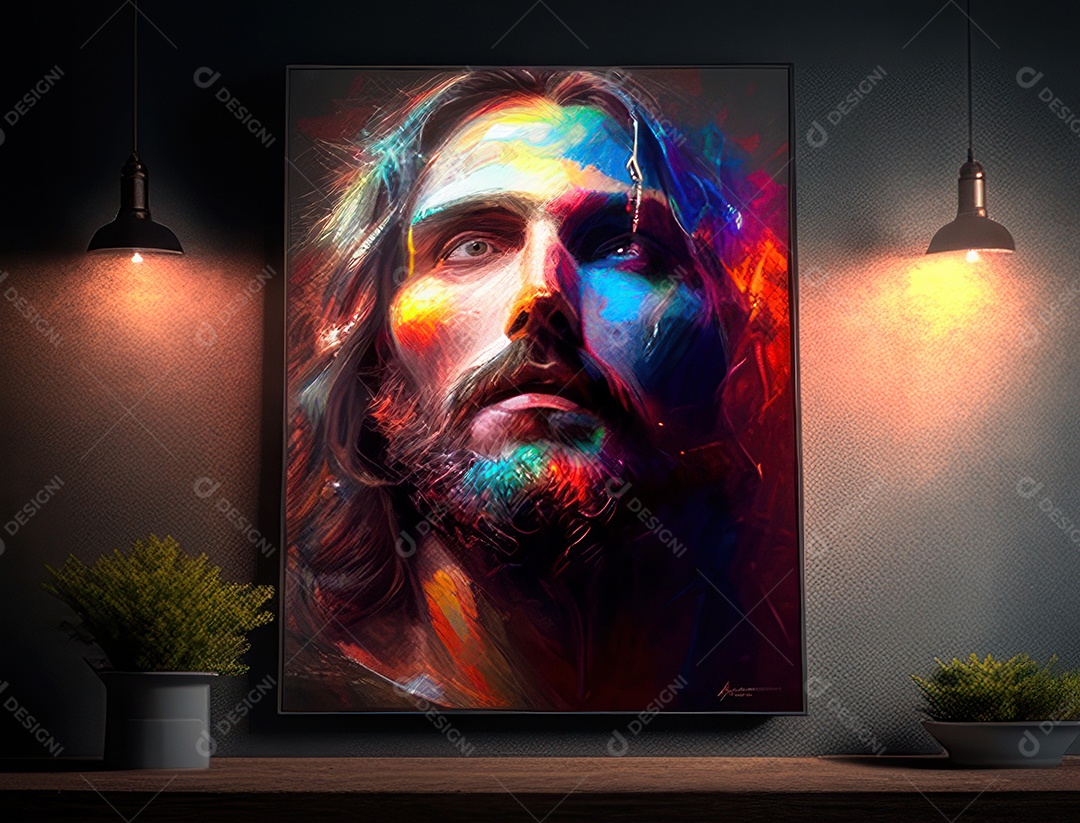 Pintura de óleo de Jesus Cristo.