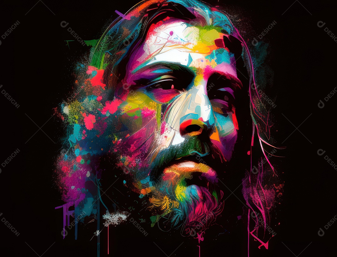 Pintura de óleo de Jesus Cristo.