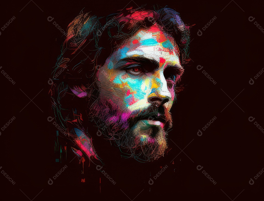 Pintura de óleo de Jesus Cristo.