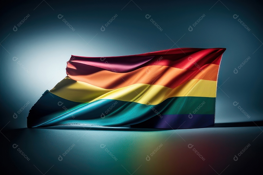 Bandeira LGBT sobre fundo isolado.