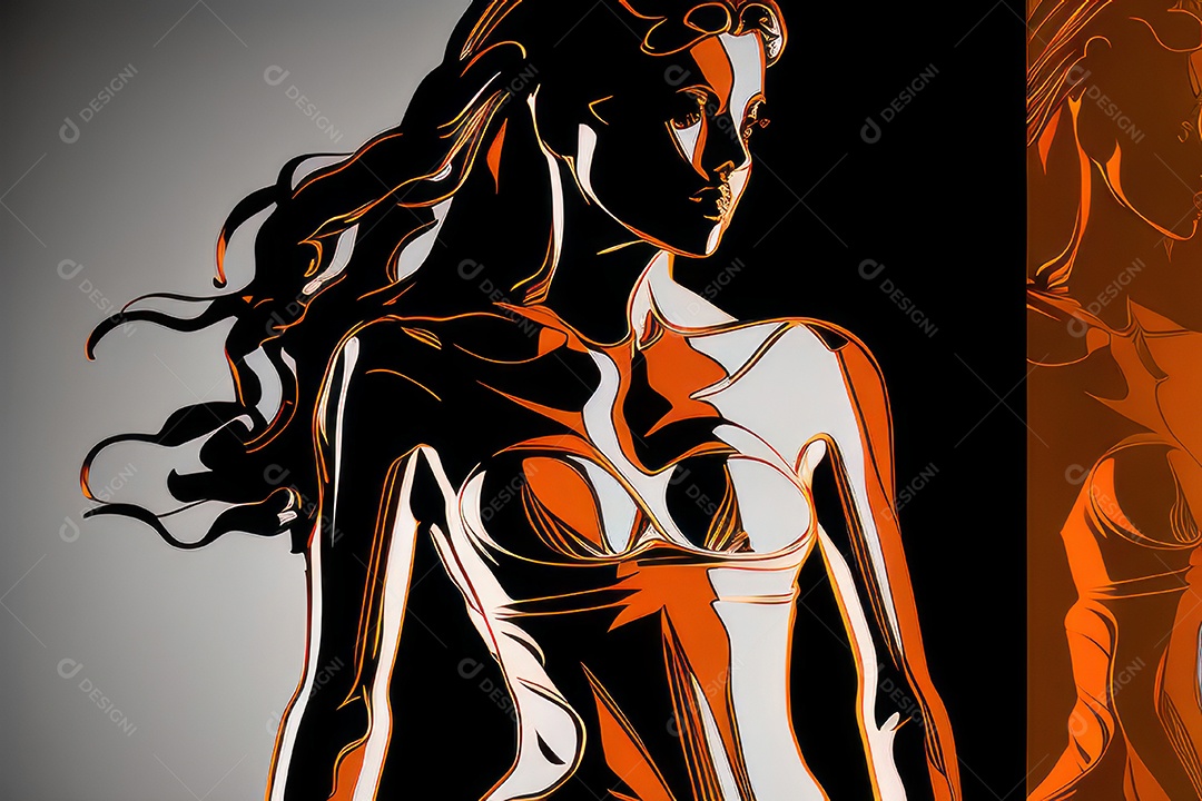 ilustração 3D de mulher Dia Das Mulheres.