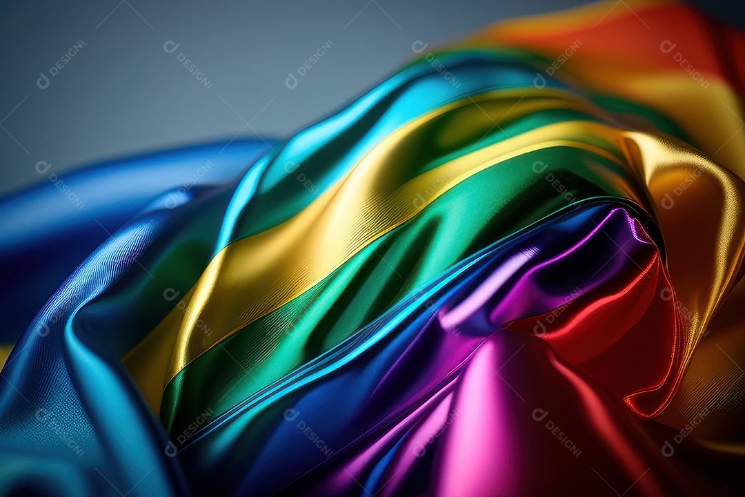 Bandeira LGBT sobre fundo isolado.